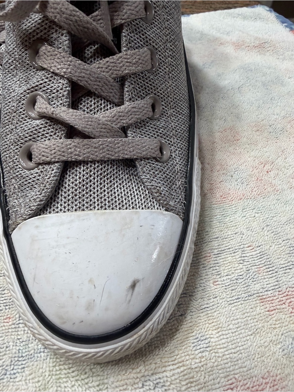 Converse Light Gray Low-Top Canvas Sneakers - Picture 2 of 4